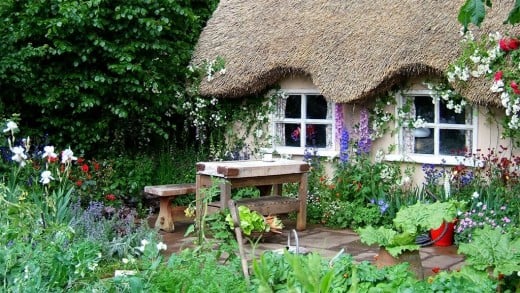 This isn't our neighbor's home, but this garden reminds me of the English garden our neighbors cared for.