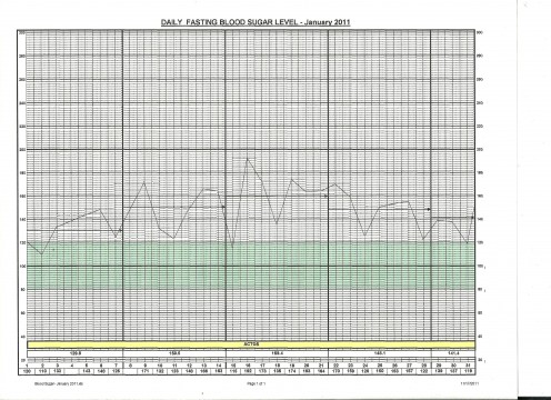 Graph of Daily Fasting Blood Sugar Levels