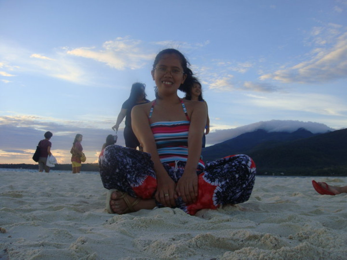 This is my photo taken at White Island, the mountain at the back is Camiguin Island. This island vanishes when the tide goes high.