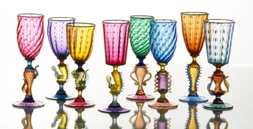 Tutti Frutti goblets by Robert Dane