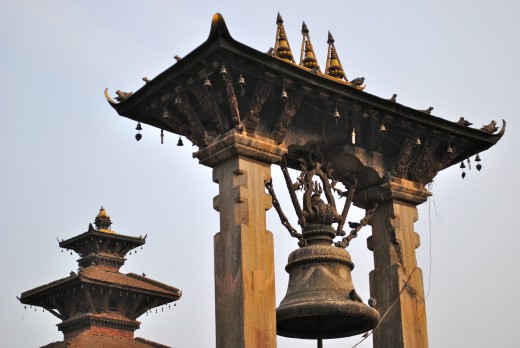 Bell tower in Patan, one of the three royal cities in the Kathmandu Valley.