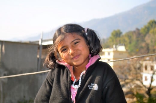 Amrit, one of the girls in the orphanage.