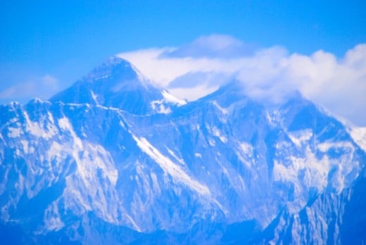 Mt Everest (the furthest peak).