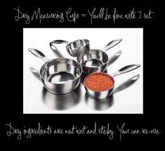 Measuring cups for dry ingredients