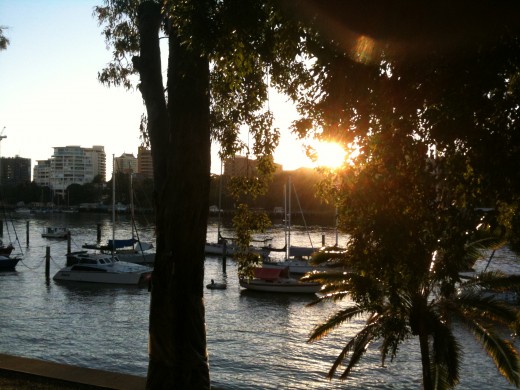 IMAGE1  Brisbane River view from Botanical Gardens using IPhone 3GS