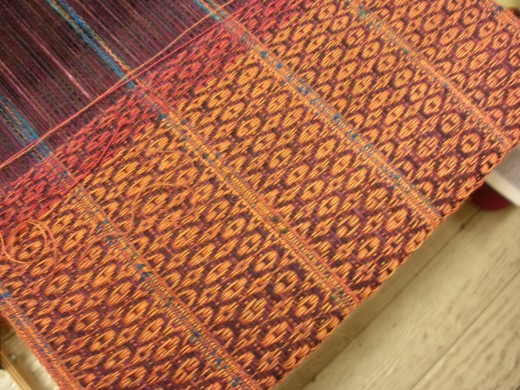 A weaving project in process at the Cultural Arts Center in Columbus, Ohio.