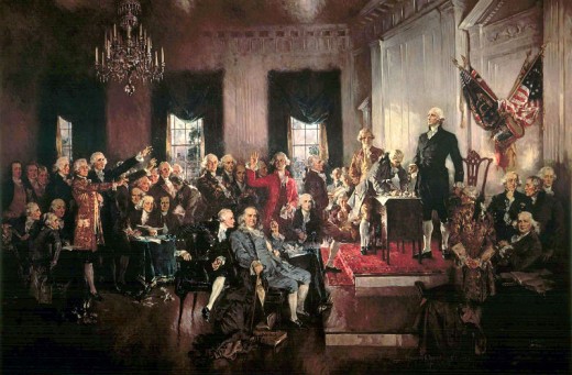 Scene at the Signing of the Constitution of the United States - by Howard Chandler Christy (1940)