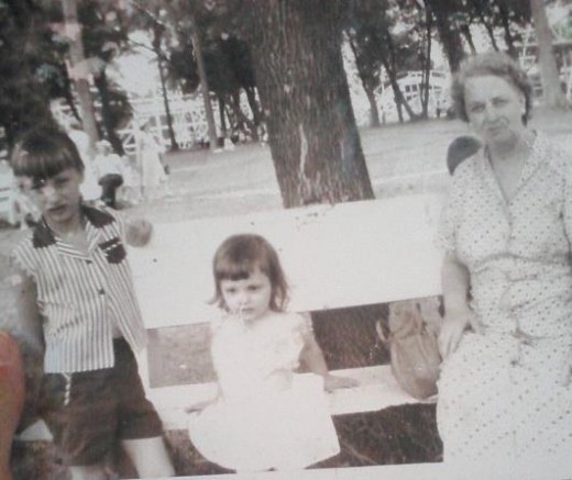 My Sister, Kay, myself and Our Grandma Althof