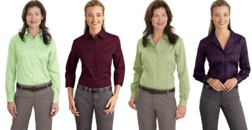 Long-sleeve corporate shirts from Red House and Port Authority.