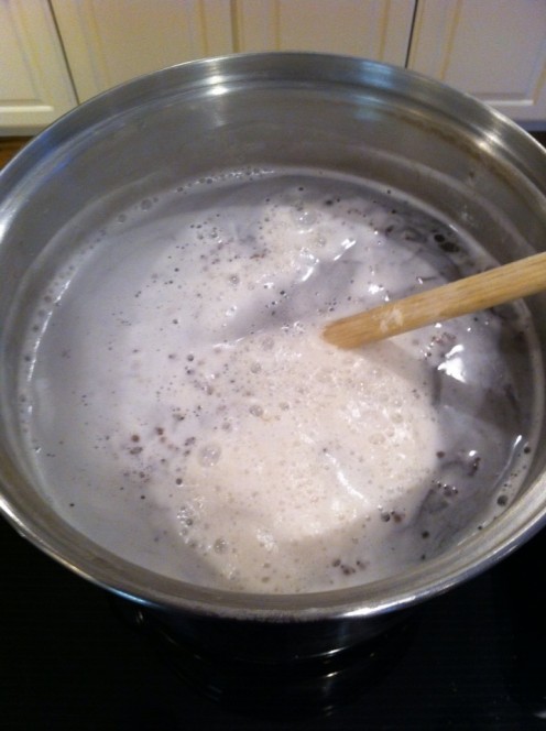 Prepare the salt solution for the brine in a large pot