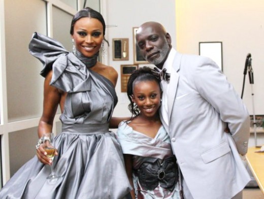 Cynthia Bailey, her daughter Noell, and her husband, Peter Thomas - He looks like her daddy doesn't he?