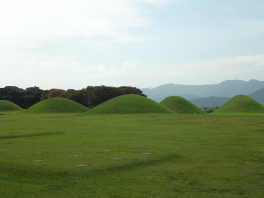 The tombs that you'll see around Gyeongju.