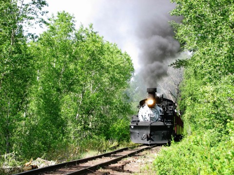 on the day you don't ride, you can hike from the RV park  through the woods and greet the train as it passes by