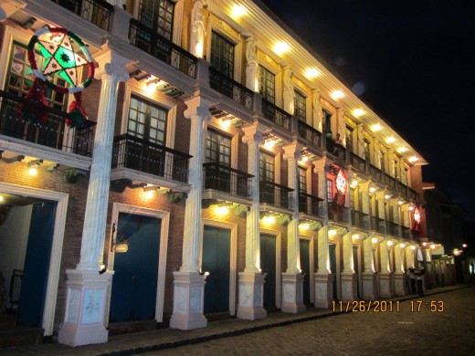 Escolta at night - a replica of the Escolta houses during the 18th century