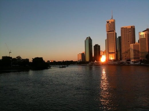 Brisbane view from Story Bridge 2011 taken with IPhone 3GS