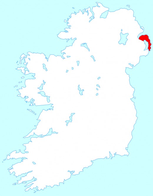 Map location of the Ards Peninsula, Northern Ireland 