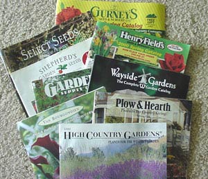 Selection of gardening catalogs