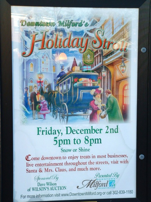 Downtown Milford also hosts an annual Holiday Stroll that features horse drawn carriage rides and street carollers dressed in Victorian costumes.