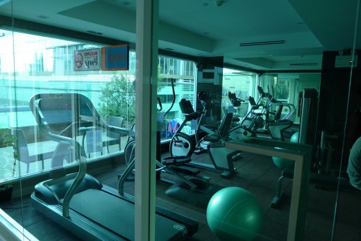 Very small gym but adequate.