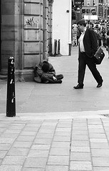 Walking past homeless