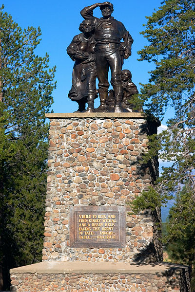 Donner Party Memorial statue: erected in June 1918