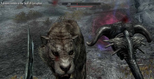 Skyrim Using Skull of Corruption - Giving the Sabretooth Tiger Nightmares