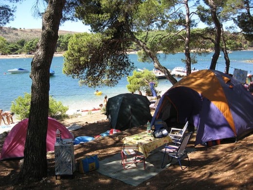 Enjoy a campground scene similar to this one on Lake Palestine in Texas.