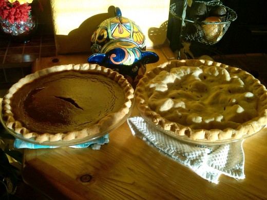 Pumpkin and Apple pies are part of our holiday tradition.