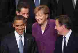 From left.  Obama, Sarcozy,(rear) Merkel and Cameron