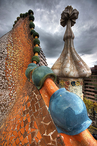 Detail of the roof of the Casa Batllo