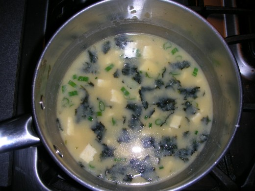 Soup cooking in pot