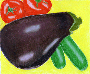 Eggplant and Tomatoes are members of the Nightshade family of plants.