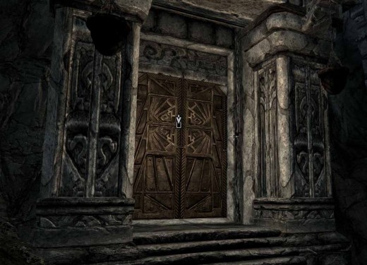 Skyrim House of Horrors Entrance - Soon to be the hero's free house in Skyrim