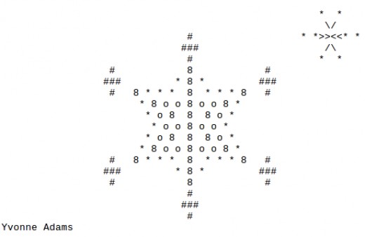 Snowflakes in ASCII Text Art