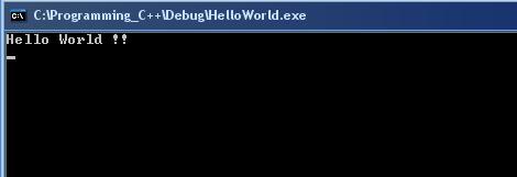 "Hello World" - Program Output