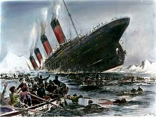 Titanic Sinking, artist Willy Stöwer, Public Domain