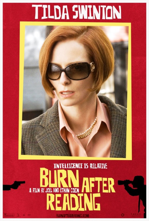 Tilda Swinton Burn After Reading movie poster 