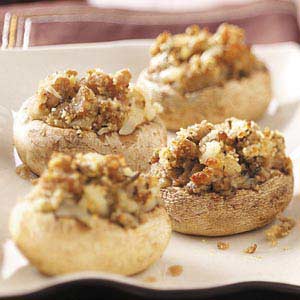 Thanksgiving Sausage stuffed mushrooms recipe  