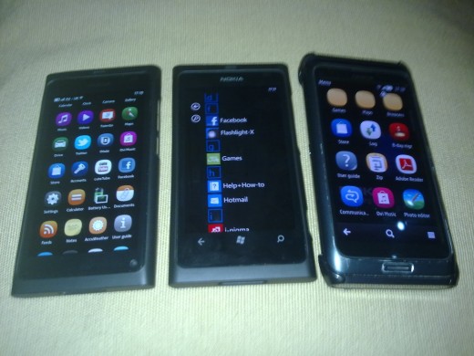 Apps on Three Phones