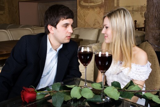 Many romantic meals start with wine.