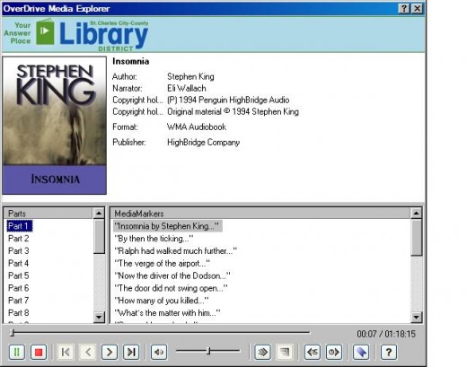 View detailed information about select titles in the OverDrive Media Console desktop client.