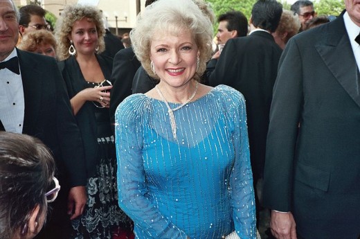 Betty White in 1988 at the Emmy Awards. 