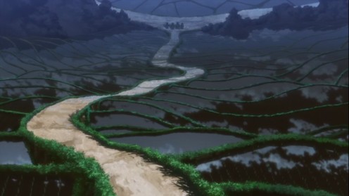 The backgrounds in Moribito are of a quality more commonly found in movies than in syndicated programs.