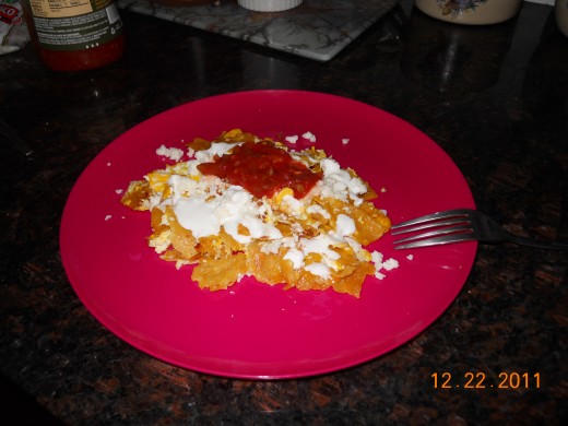Migitas with Crema Mexicana, Queso Fresco, and Salsa