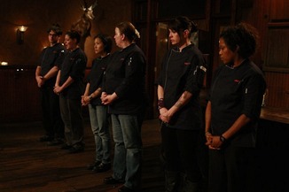 The Bottom Teams: Moto Chris & Grayson, Bev & Bully Heather and Dakota & Nyesha 