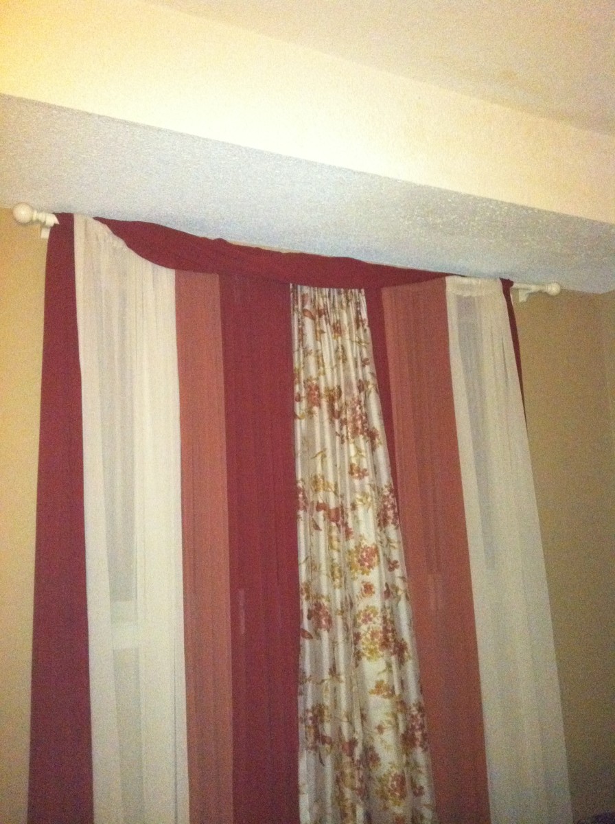 Sheer Panels Make Inexpensive No-Sew Window Curtains or Mirror Dressings: It's Easy!