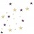 Gold and purple stars scatter lightly over a background. Gold and purple stars scatter lightly over a background.