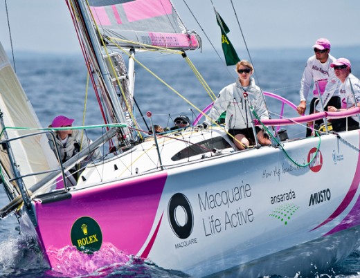 Jessica Watson on Board her yacht Elle Bache