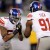 New York Giants' Michael Boley, left, and Justin Tuck celebrate a sack by Tuck during the fourth quarter of an NFL football game against New York Jets, Saturday, Dec. 24, 2011, in East Rutherford, N.J. The Giants won 29-14. (AP Photo/Bill Kostroun)