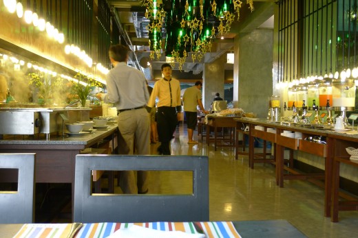 Not much to eat at the breakfast buffet.